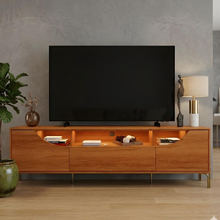 Rack TV 85 " Albi Jequitiba 210x58x38.5 cm