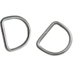 MAMUT - Anillo en D 4mm x 30x27 Zincado Brillante 2 Unidades