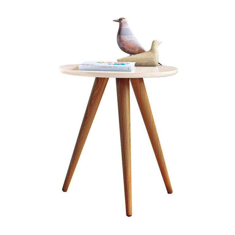 Mesa lateral Alba Off White 44x44x50 cm