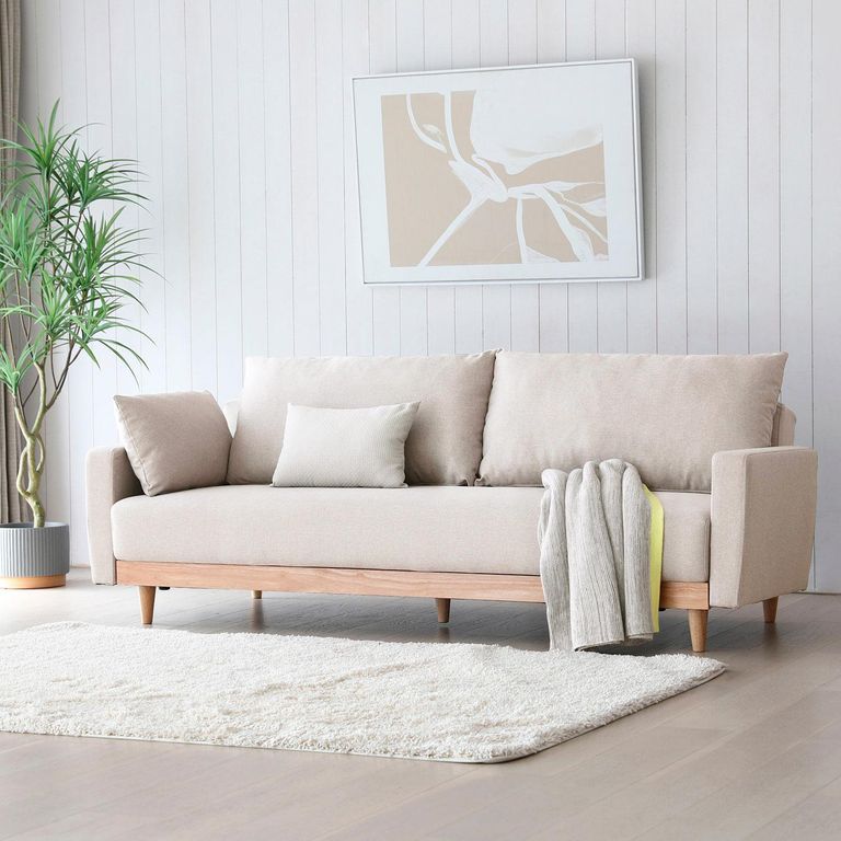 Sofá cama Florida Beige 202x81x62 cm