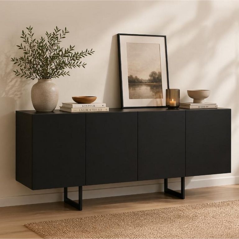 Buffet Zenta Negro 40x160x76 cm