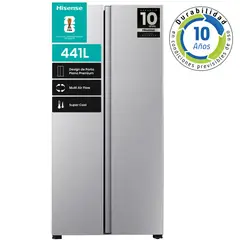 HISENSE - Refrigerador Side by Side No Frost 441 Litros Inox RS3P428NEDA