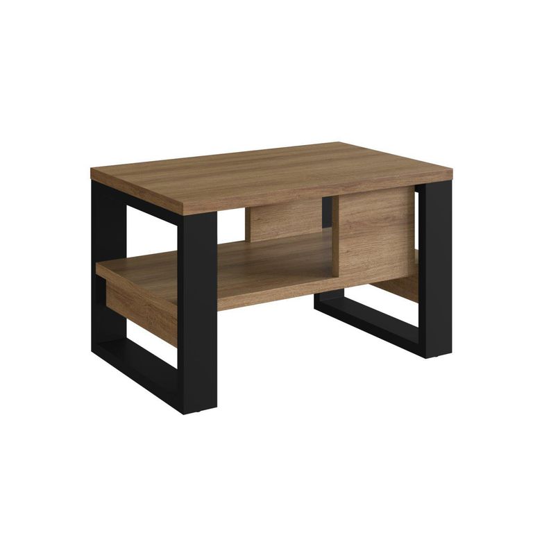 Mesa de Centro Moderna Café/Negro 67.5x43.7x40.8 cm