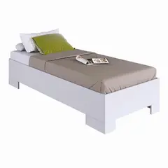 BE DESIGN - Cama 1 plaza de Estructura Xangai Blanco