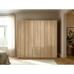 TUHOME - Clóset 7 Puerta(s) 5 Repisa(s) 120x200x40.2 cm Beige