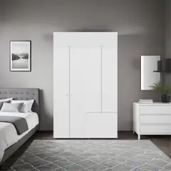 TUHOME - Clóset 7 Puerta(s) 6 Repisa(s) 120x170x40.2 cm Blanco