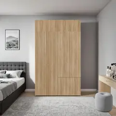 TUHOME - Clóset 7 Puerta(s) 6 Repisa(s) 120x170x40.2 cm Beige