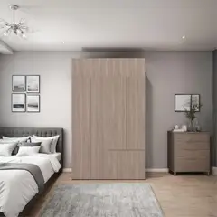 TUHOME - Clóset 7 Puerta(s) 4 Repisa(s) 120x170x40.2 cm Café