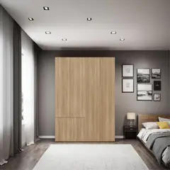 TUHOME - Clóset 5 Puerta(s) 3 Repisa(s) 60x200x40.2 cm Beige