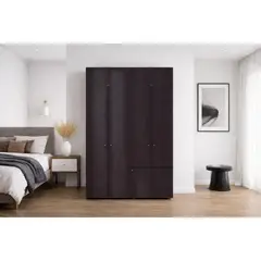 TUHOME - Clóset 7 Puerta(s) 3 Repisa(s) 60x200x40.2 cm Café