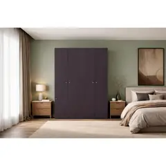 TUHOME - Clóset 5 Puerta(s) 1 Repisa(s) 60x200x40.2 cm Café