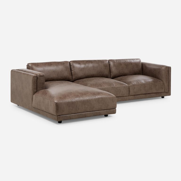 Sofá Seccional Derecho 5 cuerpos Vonono 309x79x179 cm Tierra
