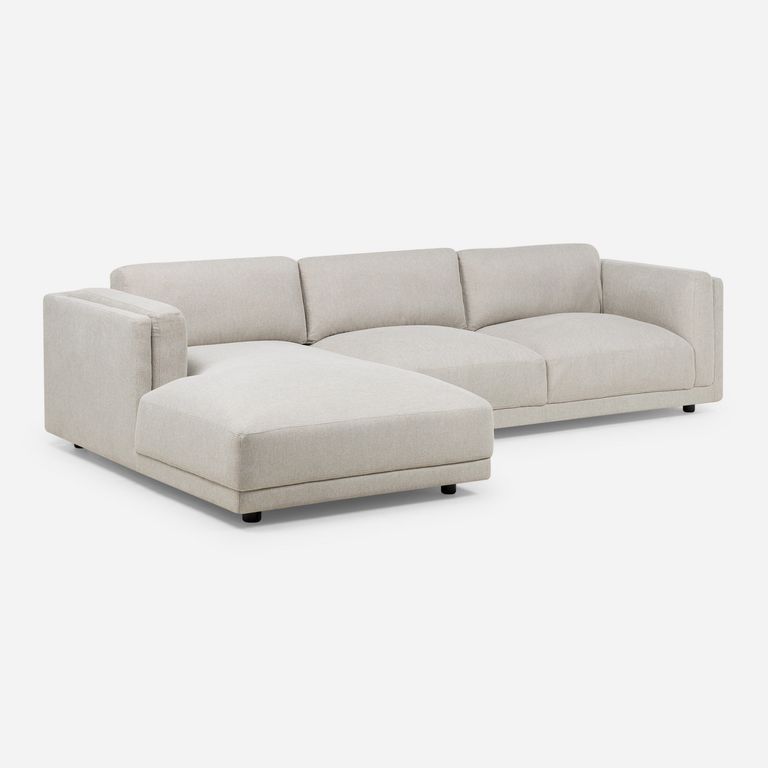 Sofá Seccional Izquierdo 5 cuerpos Vonono 309x79x179 cm Crudo