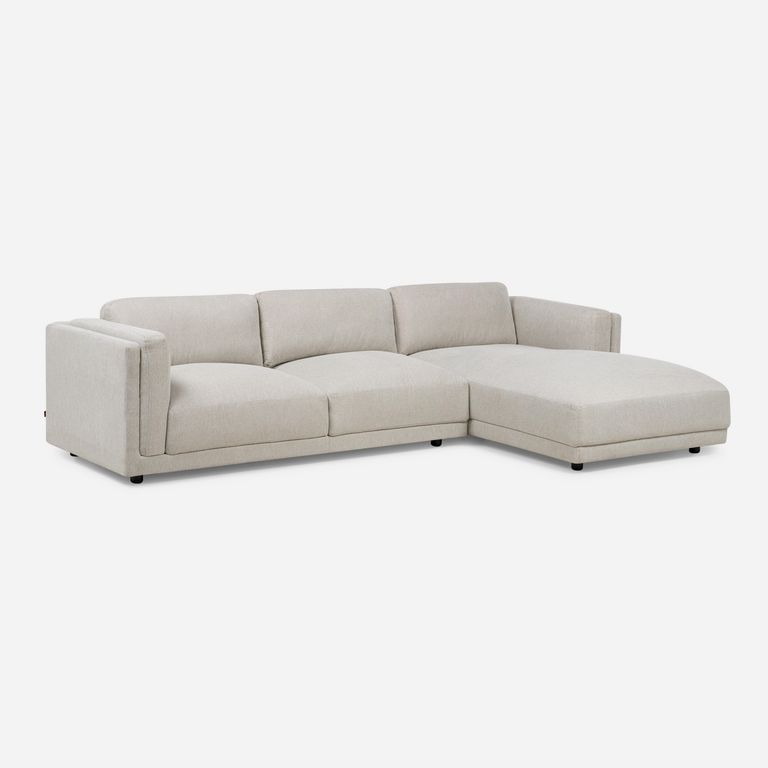 Sofá seccional Derecho 5 cuerpos Vonono 309x79x179 cm Blanco