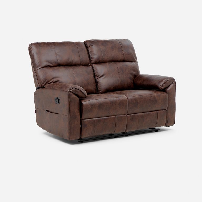 Sofá Reclinable Manual 2 cuerpos Tolosa 146x102x95 cm Marrón