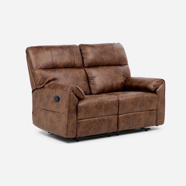 Sofá Reclinable Manual 2 cuerpos Tolosa 146x102x95 cm Camel