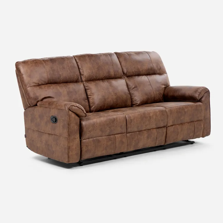 Sofá Reclinable Manual 3 cuerpos Tolosa 203x102x95 cm Camel