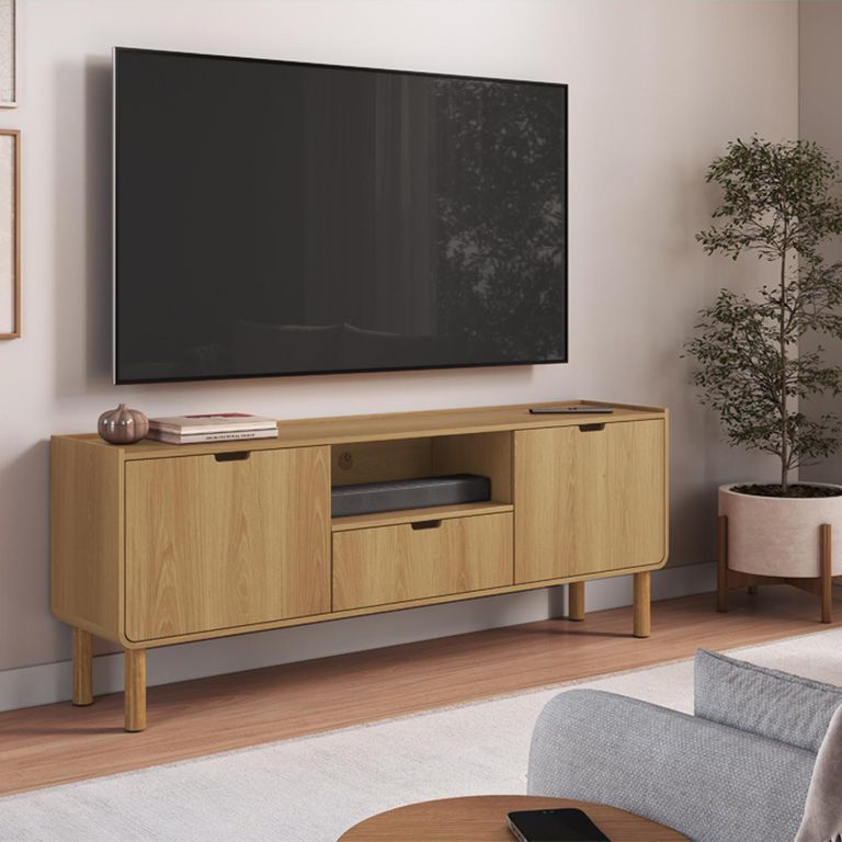 Rack TV 70 " Aura Café 180x67x37.8 cm