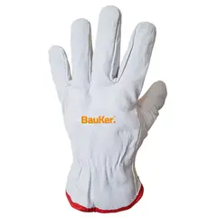 BAUKER - Guante Cabritilla de Cuero L Blanco
