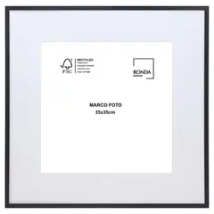 RONDA - Marco 36x36 cm Negro Fierro