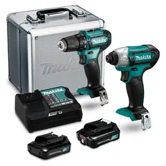 MAKITA - Kit Taladro + Atornillador 1/4 " 12 V Pilas/Baterías