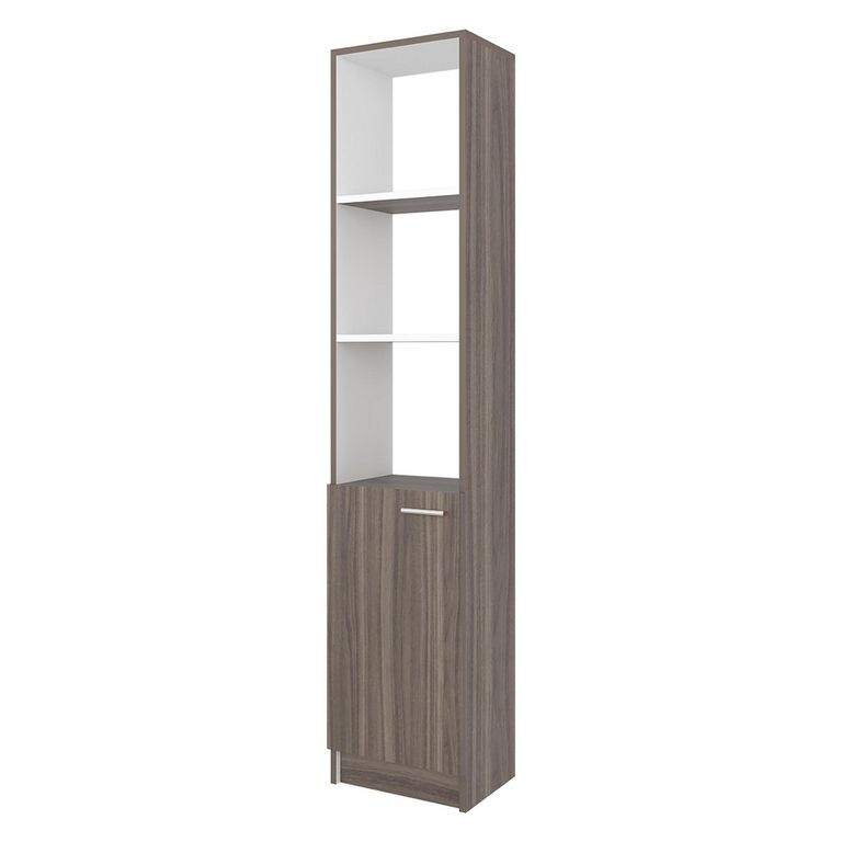 Mueble estante MDP 4 Nivel(es) 33x162.2x26.8 cm Avellana y Blanco