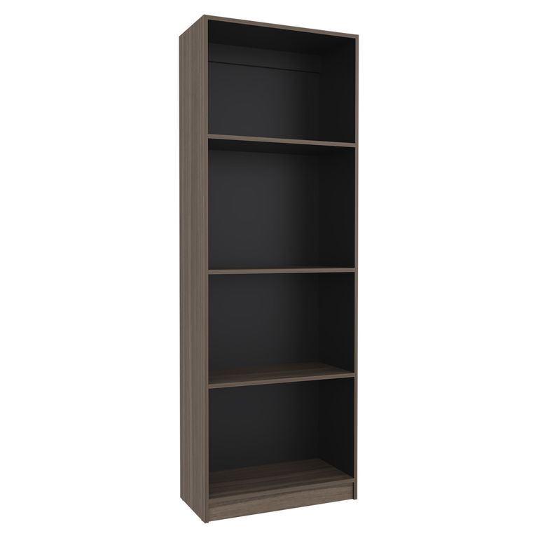Estante Repisas Móviles MDP 4 Nivel(es) 62.8x180.6x29.9 cm Avellana/Wengue