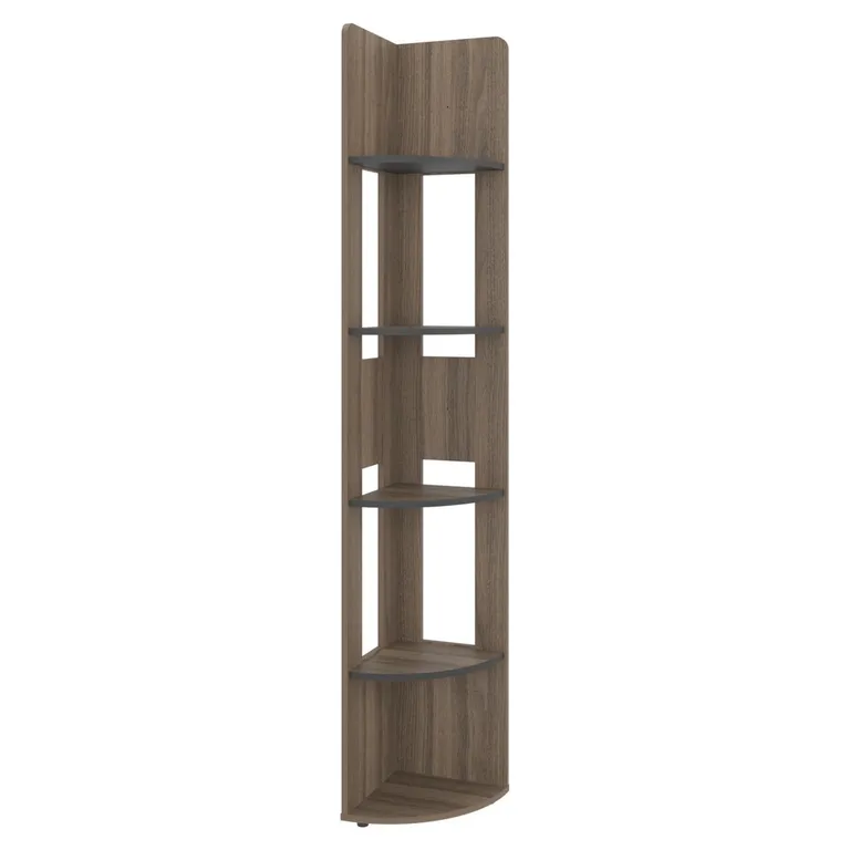 Estante Esquinero MDP 4 Nivel(es) 30x180.6x30 cm Avellana/Wengue