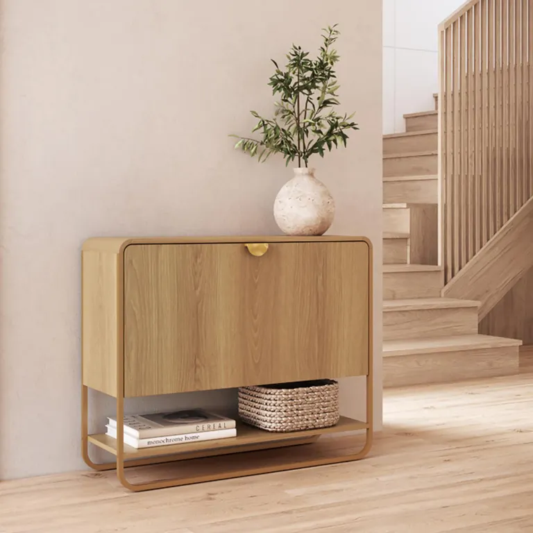 Zapatera MDF 1 Nivel(es) 77.3x67x99 cm Natural