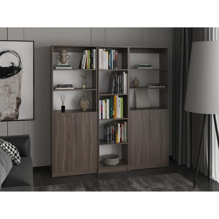 Set 3 Estantes MDP 8 Nivel(es) 170.6x180.6x29.9 cm Milan