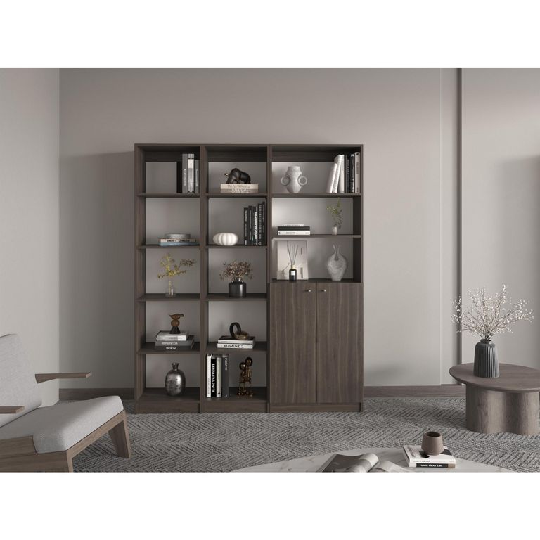 Set 3 Estantes MDP 8 Nivel(es) 152.8x180.6x29.9 cm Milan