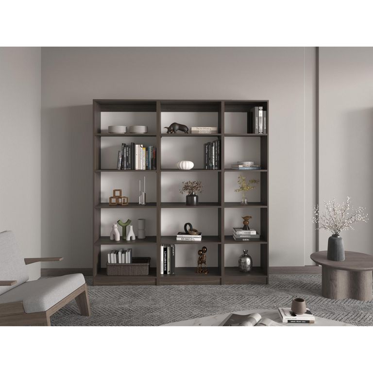 Set 3 Estantes MDP 8 Nivel(es) 170.6x180.6x29.9 cm Milan