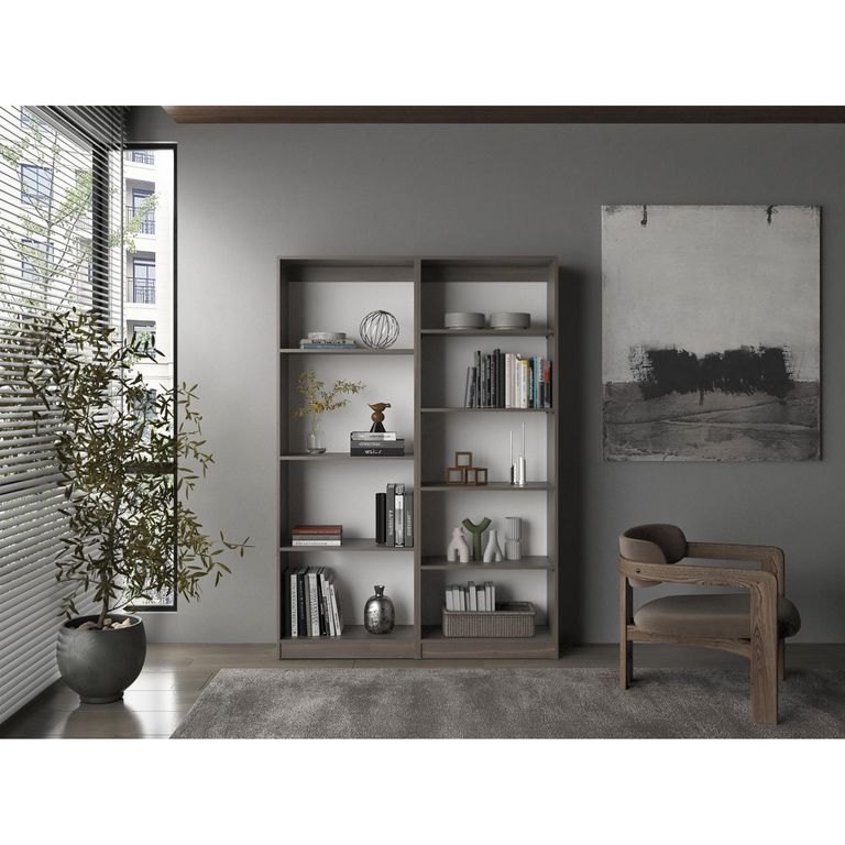 Set 2 Estantes MDP 8 Nivel(es) 125.6x180.6x29.9 cm Milan