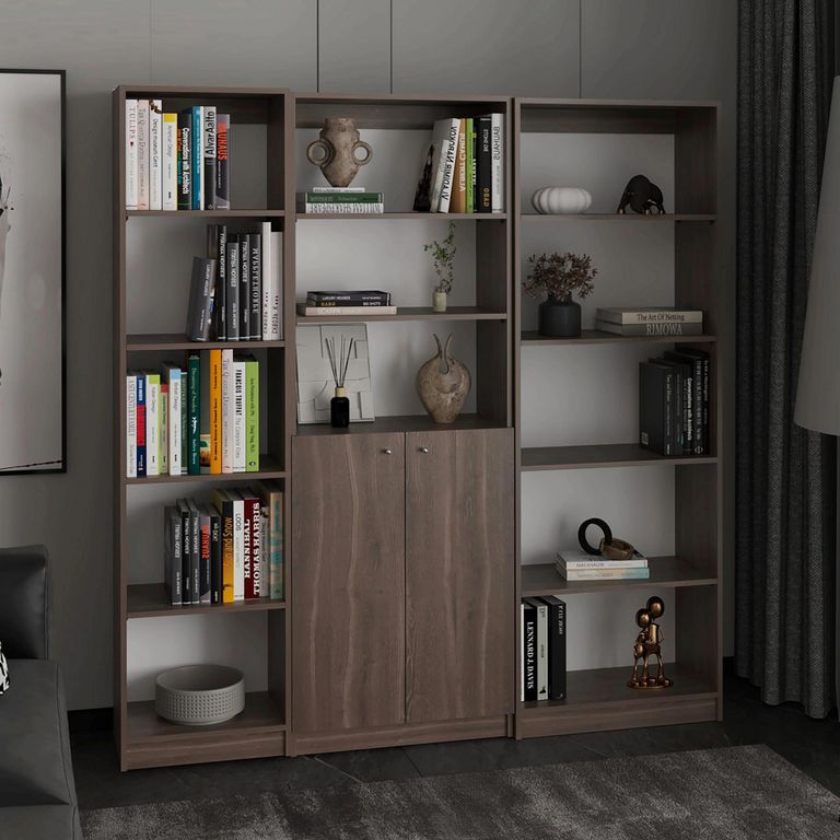 Set 3 Estantes MDP 12 Nivel(es) 170.6x180.6x29.9 cm Milan