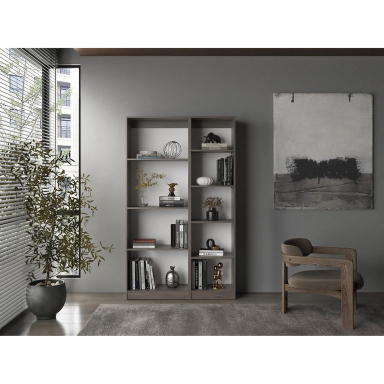 Set 2 Estantes MDP 8 Nivel(es) 107.8x180.6x29.9 cm Milan