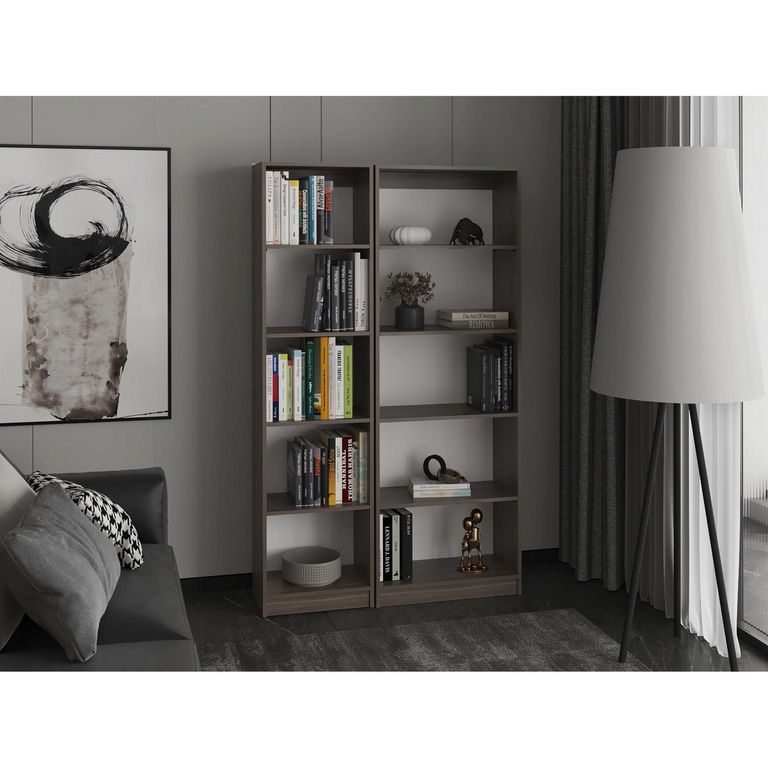 Set 2 Estantes MDP 8 Nivel(es) 107.8x180.6x29.9 cm Milan