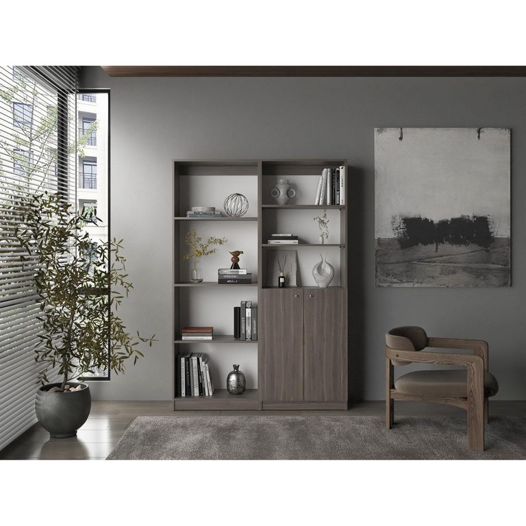 Set 2 Estantes MDP 8 Nivel(es) 125.6x180.6x29.9 cm Milan