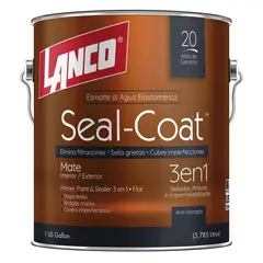 LANCO - Esmalte al agua impermeabilizante seal coat blanco mate 1 gl
