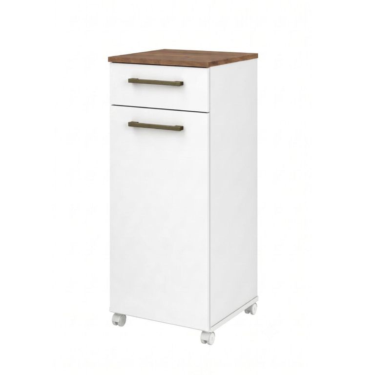 Mueble de Cocina Multiuso Auxiliar Ruedas Blanco 86.5x36x36.3 cm MDP