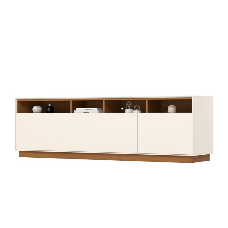Rack TV 75 " Orion Off White/Canela 180x55.5x42.5 cm