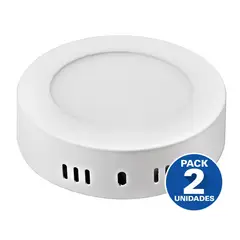 MEGABRIGHT - Set 2 Panel LED Redondo Sobrepuesto 25W/3000K