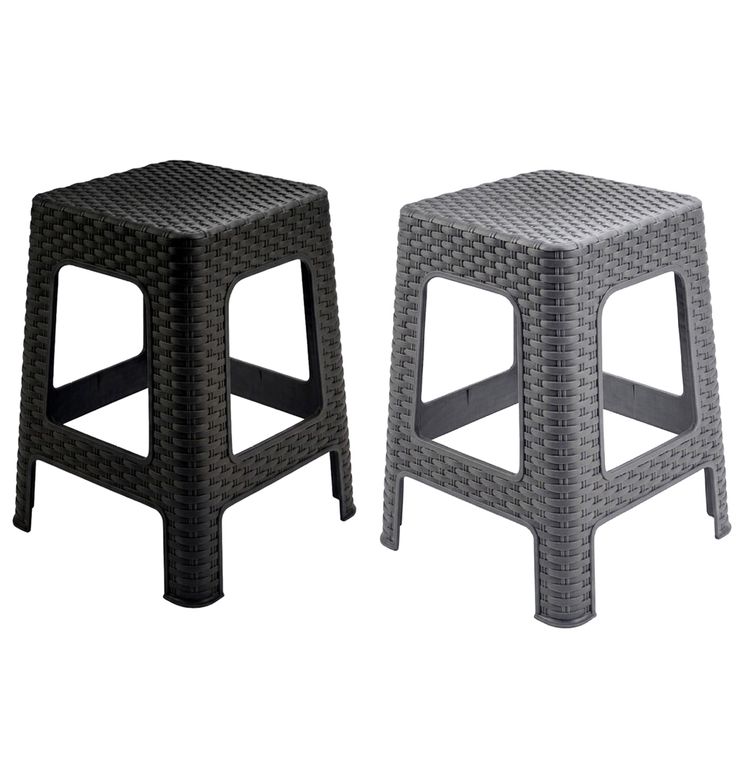 VITALY Banquito para Terraza Rattan 45x35x35 cm Colores Surtidos