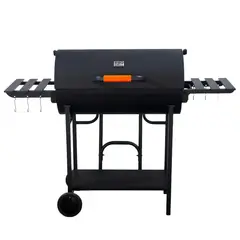 BBQ GRILL - Parrilla a Carbón Tambor + Spieda Acero Inoxidable