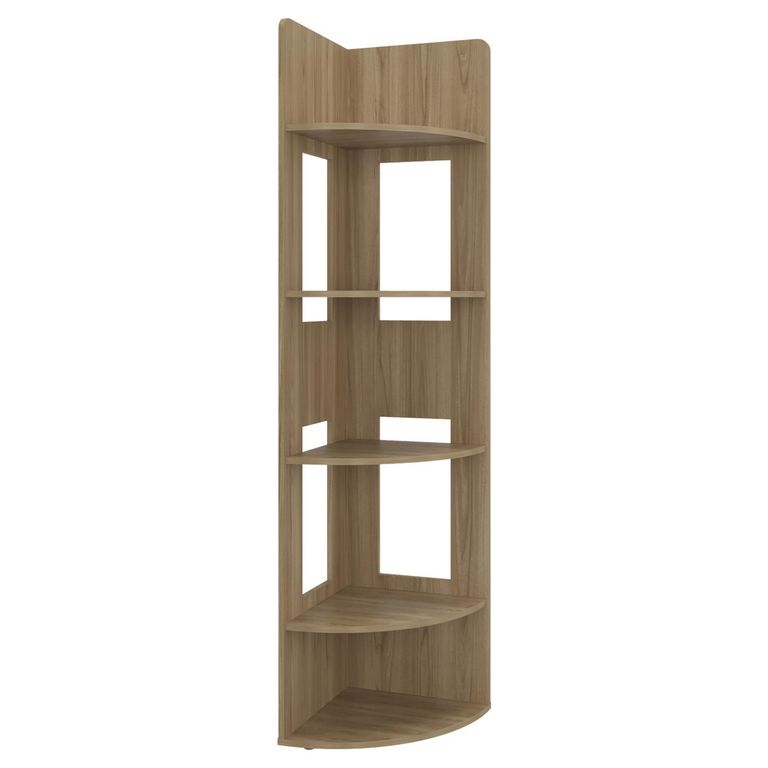 Biblioteca esquinera MDP 4 Nivel(es) 44x6x194 cm Fresno