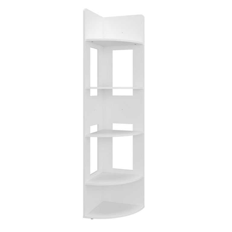 Biblioteca esquinera MDP 4 Nivel(es) 44x6x194 cm Blanco