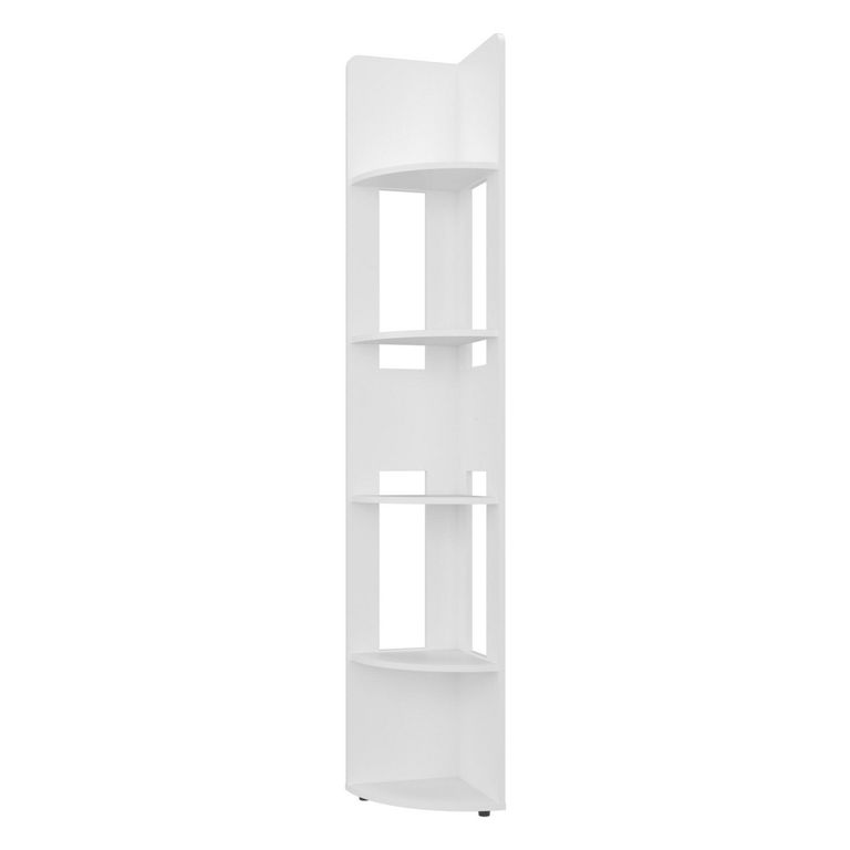 Estante esquinero MDP 4 Nivel(es) 34x7x182 cm Blanco