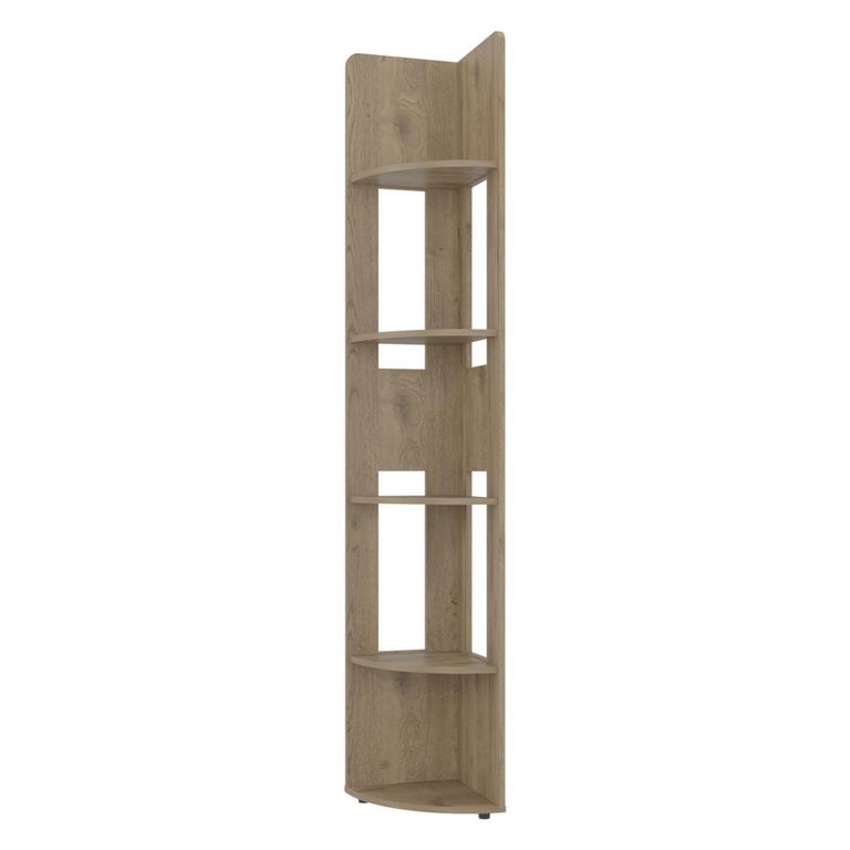 Estante esquinero MDP 4 Nivel(es) 34x7x182 cm Macadamia