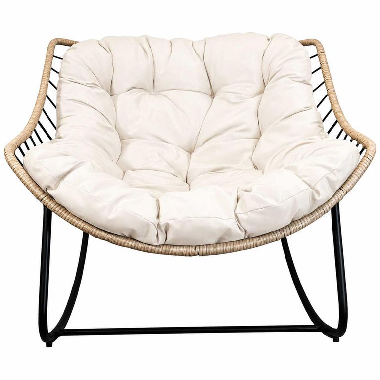 Silla Mecedora para Terraza Rocking Marfil 80x97x110 cm
