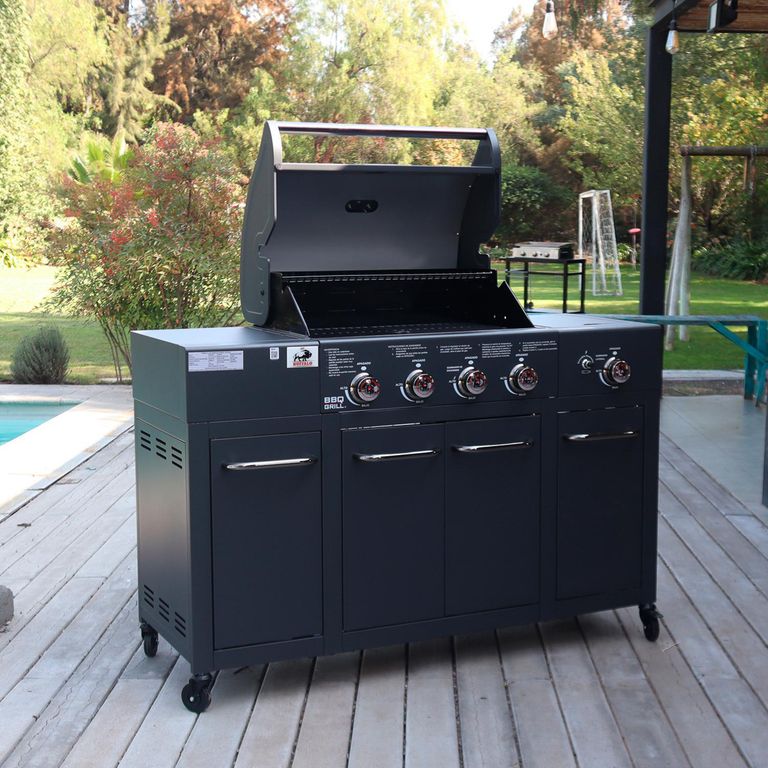 Parrilla a Gas con Funda Buffalo 4 Quemadores 1 Quemador Lateral a $379.990