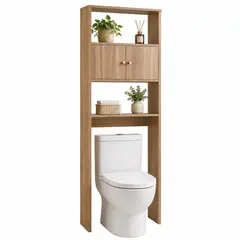 MOBILFRANK - Organizador baño MDP 3 Nivel(es) 65x182x22 cm Nogal